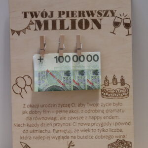 Pierwszy Milion - Tabliczka urodzinowa
